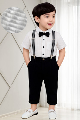 KRIYU CREATION Boys Party(Festive) Shirt Pant(WHITE)