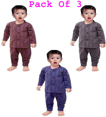 Fly Step Baby Boys & Baby Girls Casual Dress Pyjama(Multoclor)