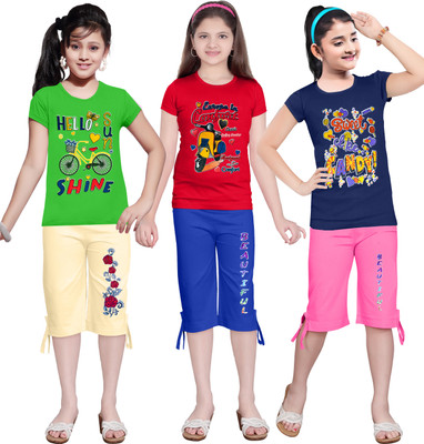 KS KOARRA Girls Casual T-shirt Track Pants(84 MULTICOLOURRS)