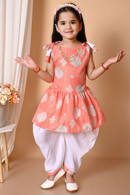 THE SKYLARK ENTERPRISE Girls Party(Festive) Pyjama Dhoti Pant(PEACH)