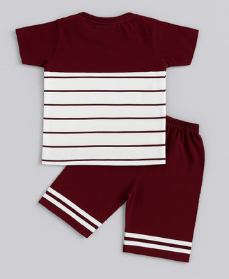 RUANA ELVIS Baby Boys & Baby Girls Casual T-shirt Capri(Maroon)