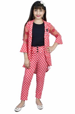 PERFECTPIVOT Girls Party(Festive) Shrug Pant, Top(Pink)