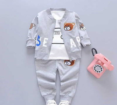 JS TREND Baby Boys & Baby Girls Casual T-shirt Pant(White)