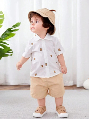 OptNshop Boys & Girls Party(Festive) Shirt Shorts(Multicolor)