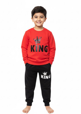 LITTLEMAMA Baby Boys & Baby Girls Casual Sweatshirt Track Pants(RED)