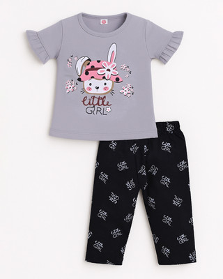 KidsCute Baby Girls Casual Top Capri(GREY)