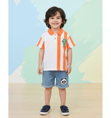 dingdong Baby Boys Casual T-shirt Shorts(Multicolor)