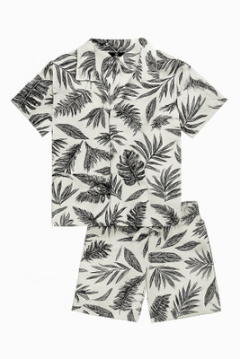 Tora Boys Casual Shirt Shorts(white)