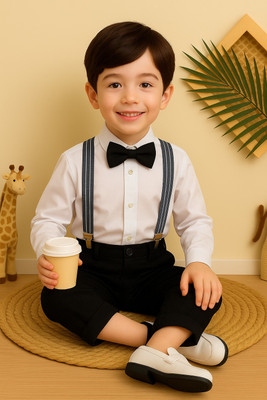 Bleckz Someck Boys Party(Festive) Shirt Pant(White)