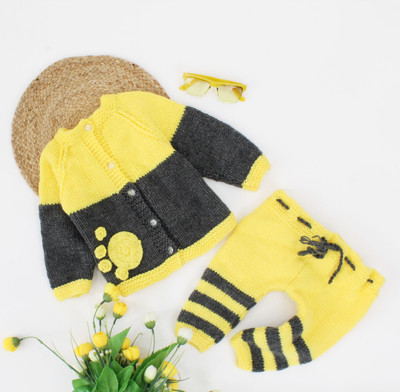 Woonie Baby Boys & Baby Girls Casual Sweater Pant(Yellow)
