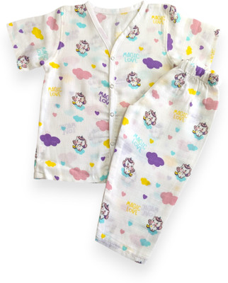 HuggleBug Baby Boys & Baby Girls Casual Top Pant(Magic)