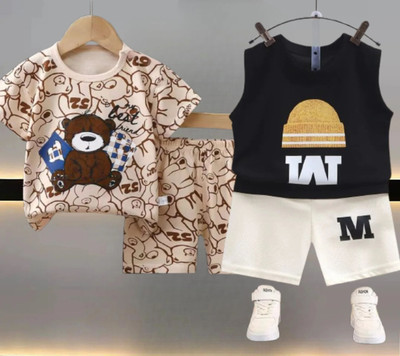 CALCUTTA FASHION Baby Boys & Baby Girls Casual T-shirt Shorts(Multicolor)