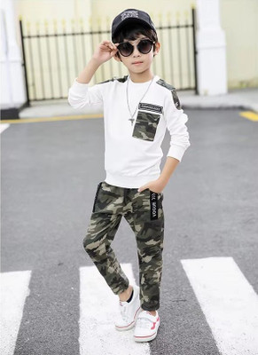 VetaWear Boys Party(Festive) T-shirt Trouser(White)