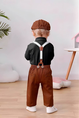 Bajuds Baby Boys & Baby Girls Party(Festive) Shirt Trouser(Black)