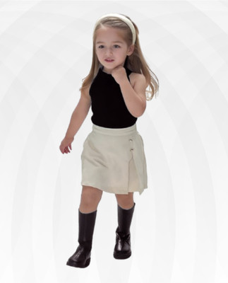 MENVVY TREND Baby Girls Party(Festive) Top Shorts(BLACK)