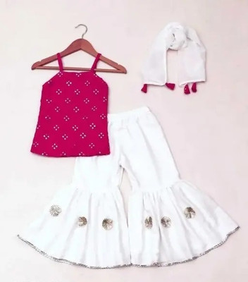 VILLATA FASHION Girls Casual Dress Dress(PINK)