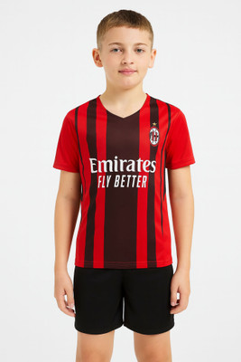 DOSTITCH Boys & Girls Casual T-shirt Shorts(Red)