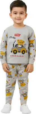 VP TEXX Baby Boys & Baby Girls Casual T-shirt Pant(GREY)