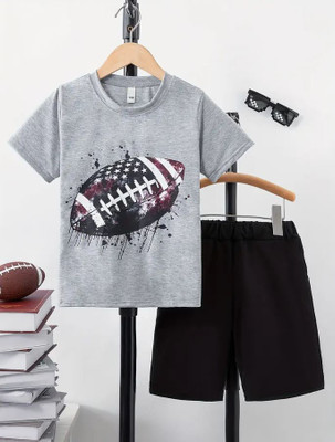 SOUTHTREE Boys Casual T-shirt Shorts(GreyMelange)