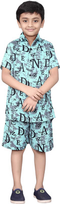 RJ Enterprise Baby Boys & Baby Girls Casual Shirt Shorts(Green)