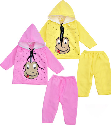 KIDS PARYANIS Baby Boys & Baby Girls Doraemon Party(Festive) T-shirt Pyjama(MULTICOLOR)