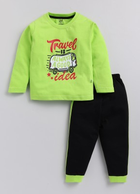 TOONYPORT Baby Boys & Baby Girls Casual T-shirt Pant(Light Green)