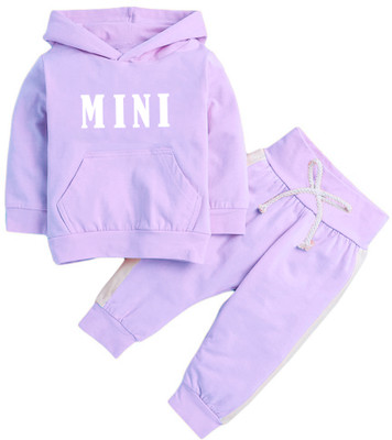 HouseOfCommon Boys & Girls Party(Festive) Sweatshirt Sweatshirt, Sweatpant(LAVENDER)