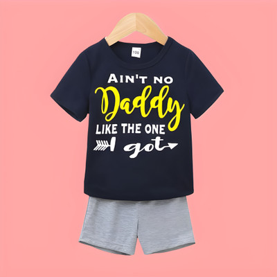 Show In Style Baby Boys & Baby Girls Casual T-shirt Shorts(Navy,Grey)