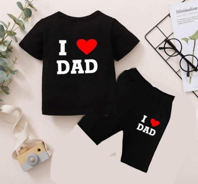 MUCARE Baby Boys & Baby Girls Casual T-shirt Shorts(Black)