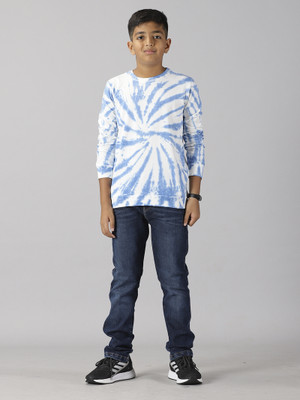 KiddoPanti Boys Casual T-shirt Jeans(Indigo & Dk Wash Blue)
