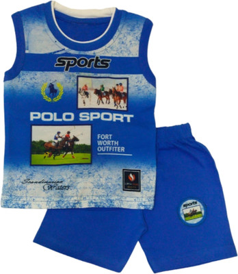 FASHION GRAB Baby Boys & Baby Girls Casual T-shirt Shorts(ROYAL BLUE)