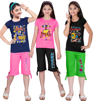 KS KOARRA Girls Casual T-shirt Track Pants(72 MULTICOLOURRS)