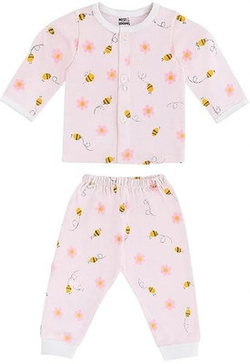 Nestlooms Baby Boys & Baby Girls Casual Shirt Pyjama(Honey Blossom)