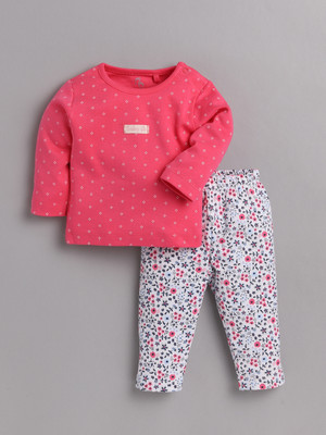BabyGo Baby Girls Casual T-shirt Pyjama(Multi Color)