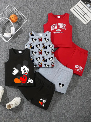 FASTCRY Baby Boys & Baby Girls Casual T-shirt Shorts(Mullticolor)