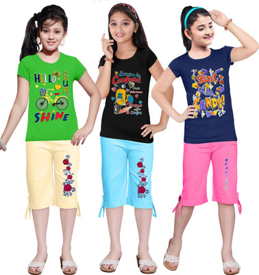 KS KOARRA Girls Casual T-shirt Track Pants(79 MULTICOLOURRS)