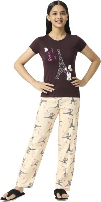 SINI MINI Girls Casual Pant Sleepsuit(PARIS)