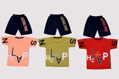 MA GROUP OF COMPANY Baby Boys Casual T-shirt Capri(MULTICOLOR)