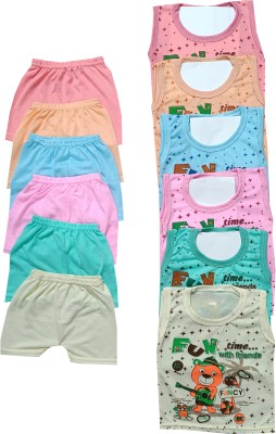 SHINING4 Baby Boys & Baby Girls Casual T-shirt Shorts(MULICOLUR)