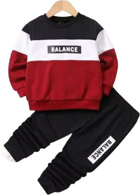 UNISHAPE FASHION Boys & Girls Casual T-shirt Track Pants(Black)