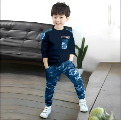 SHREE RIDDHI FASHION Boys Casual T-shirt Capri(Blue10)