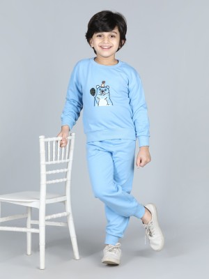 Aww Hunnie Boys Party(Festive) T-shirt Pant(Sky)