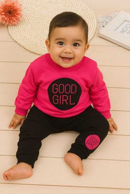 Online Loot Store Baby Boys & Baby Girls Casual Sweatshirt Track Pants(RANI PINK)