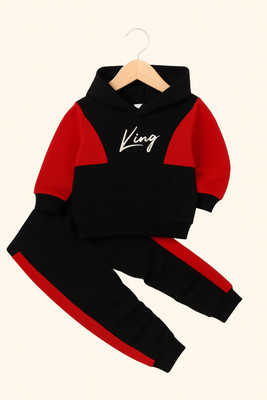 modiva fashion Boys Casual Sweatshirt Track Pants(Red)