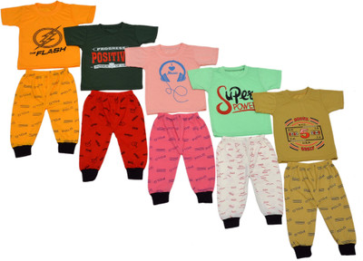 MA GROUPS OF CREATION Baby Boys Casual T-shirt Track Pants(multicolor)