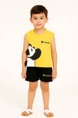 AMMIJANGARMENT Boys Party(Festive) T-shirt Pant(YELLOW)