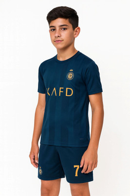 BUGOAT Boys & Girls Casual T-shirt Shorts(Blue)