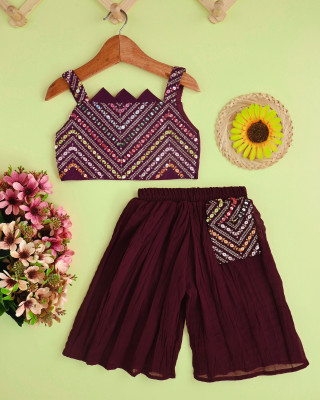 GESICA FASHION Girls Party(Festive) Dress Pyjama(Purpel)