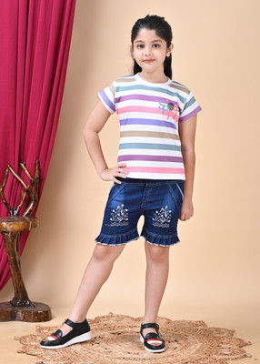 HouseOfCommon Girls Casual Top Pant(Multicolor)
