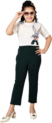 Belvik Women Printed Dark Green Top & Pyjama Set